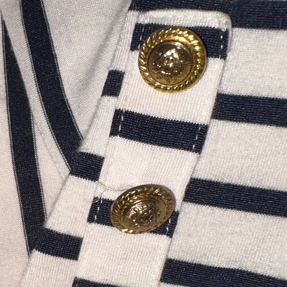 Jealous Tomato 3/4 length sleeve, blue and white horizontal stripe - Picture 6 of 6